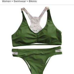 Green swim suit bikini